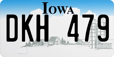 IA license plate DKH479