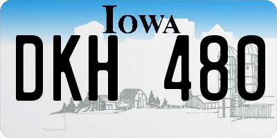 IA license plate DKH480