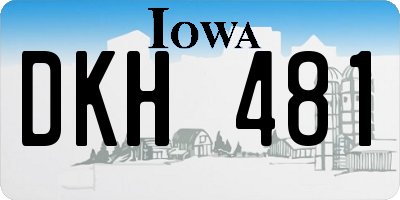 IA license plate DKH481