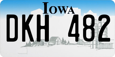 IA license plate DKH482