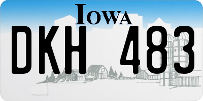 IA license plate DKH483