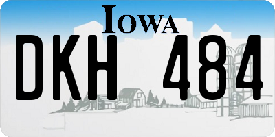 IA license plate DKH484
