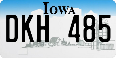 IA license plate DKH485