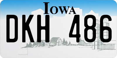IA license plate DKH486