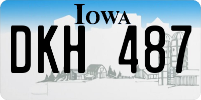 IA license plate DKH487