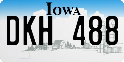 IA license plate DKH488
