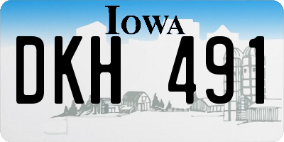 IA license plate DKH491