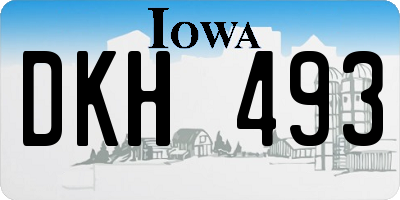 IA license plate DKH493