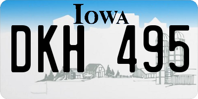 IA license plate DKH495