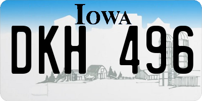 IA license plate DKH496