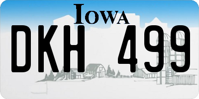 IA license plate DKH499