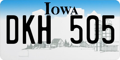 IA license plate DKH505