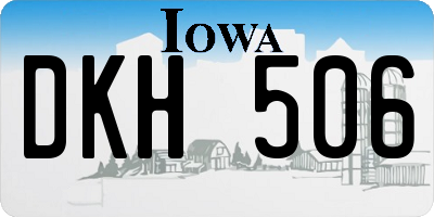 IA license plate DKH506
