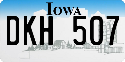 IA license plate DKH507
