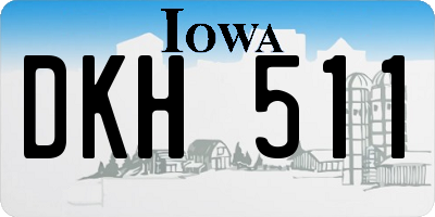IA license plate DKH511