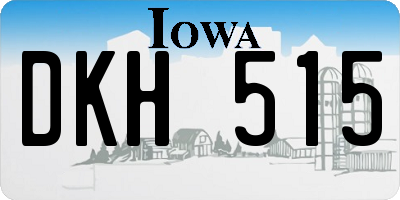 IA license plate DKH515