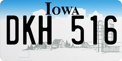 IA license plate DKH516