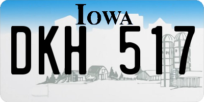 IA license plate DKH517