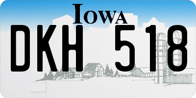 IA license plate DKH518