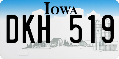 IA license plate DKH519
