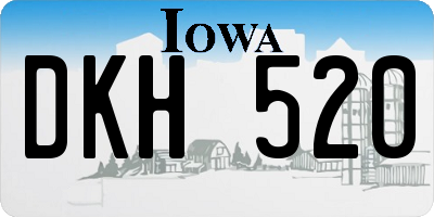 IA license plate DKH520