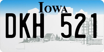 IA license plate DKH521