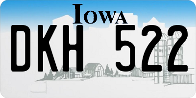 IA license plate DKH522