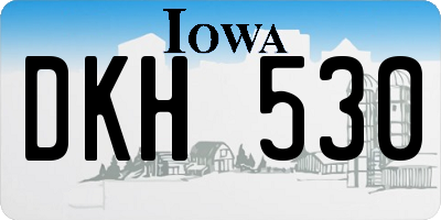 IA license plate DKH530