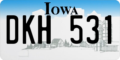 IA license plate DKH531