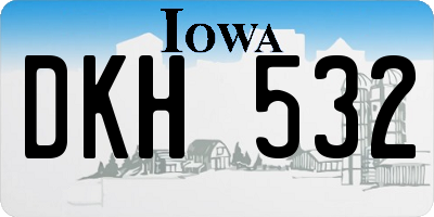 IA license plate DKH532