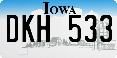 IA license plate DKH533