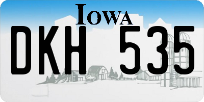 IA license plate DKH535