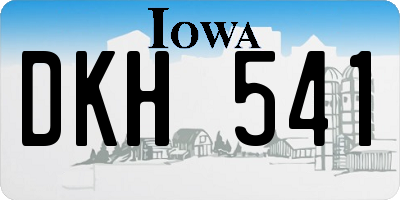 IA license plate DKH541