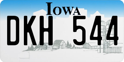 IA license plate DKH544