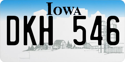 IA license plate DKH546
