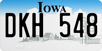 IA license plate DKH548
