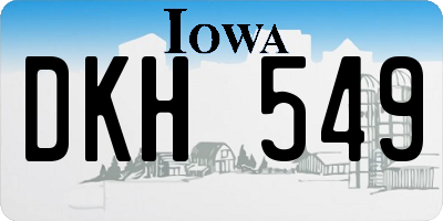 IA license plate DKH549