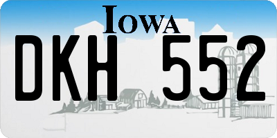 IA license plate DKH552
