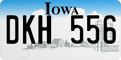 IA license plate DKH556