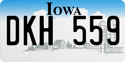 IA license plate DKH559
