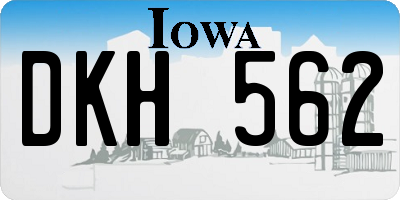 IA license plate DKH562