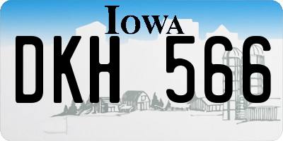 IA license plate DKH566