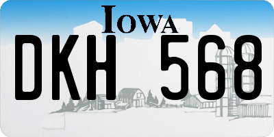 IA license plate DKH568