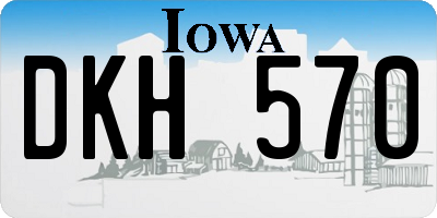 IA license plate DKH570