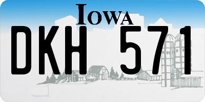 IA license plate DKH571