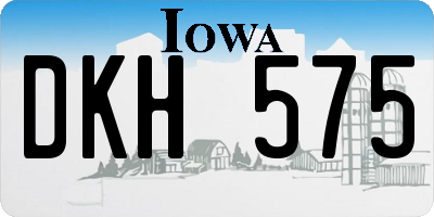 IA license plate DKH575