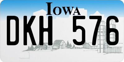 IA license plate DKH576