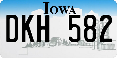 IA license plate DKH582