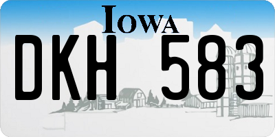 IA license plate DKH583