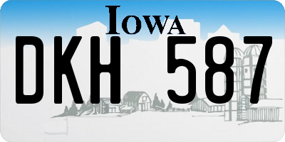 IA license plate DKH587
